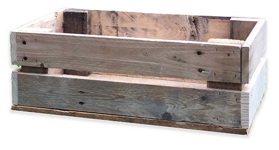 Load image into Gallery viewer, Rustic Direct Rectangular Eco Wood Crate 2 Tier 40cm x 30cm
