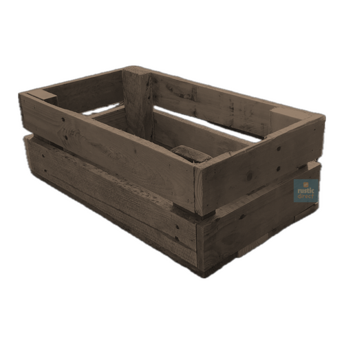 Rustic Direct Rectangular Eco Wood Crate 2 Tier - Soft Moccha