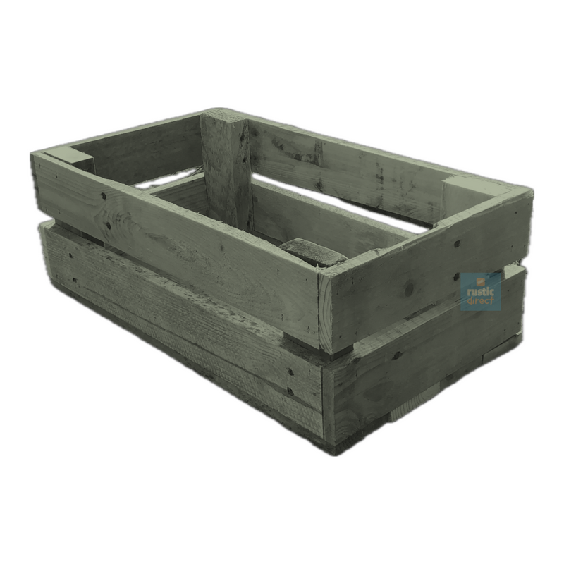 Load image into Gallery viewer, Rustic Direct Rectangular Eco Wood Crate 2 Tier - Pond Green
