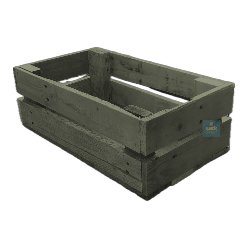 Load image into Gallery viewer, Rustic Direct Rectangular Eco Wood Crate 2 Tier - Olive Green
