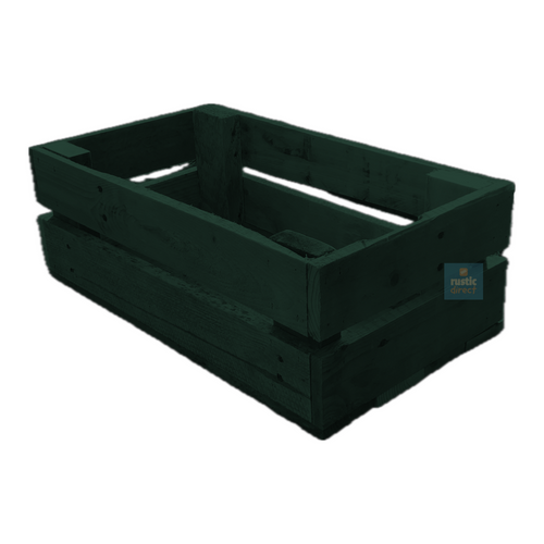 Rustic Direct Rectangular Eco Wood Crate 2 Tier - Ivy Green