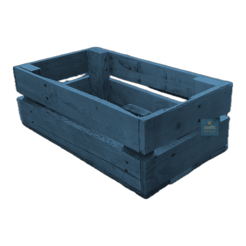 Rustic Direct Rectangular Eco Wood Crate 2 Tier - Somerset Blue