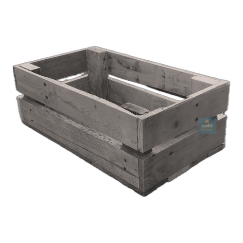 Rustic Direct Rectangular Eco Wood Crate 2 Tier - Cashmere