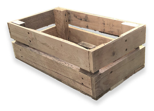 Rustic Direct Rectangular Eco Wood Crate 2 Tier 40cm x 30cm