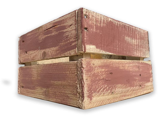 Rectangular Crate / Planter - Primer Red - Choose From 16 Sizes