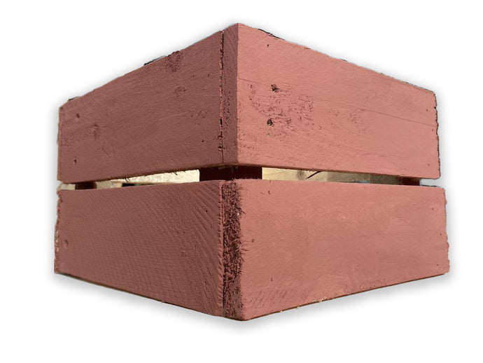 Rectangular Crate / Planter - Primer Red Solid - Choose From 16 Sizes