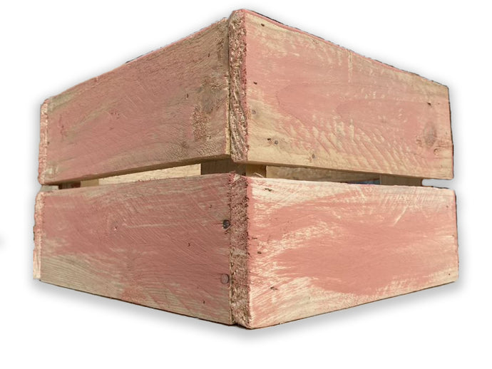 Rectangular Crate / Planter - Scandinavian Pink - Choose From 16 Sizes