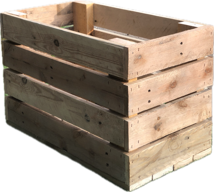 Rustic Direct Rectangular Wood Crate 4 Tier 40cm x 30cm