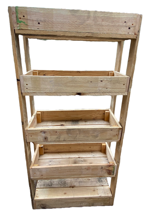 Rustic Direct Flat Handmade Display Stands - 4 Tier