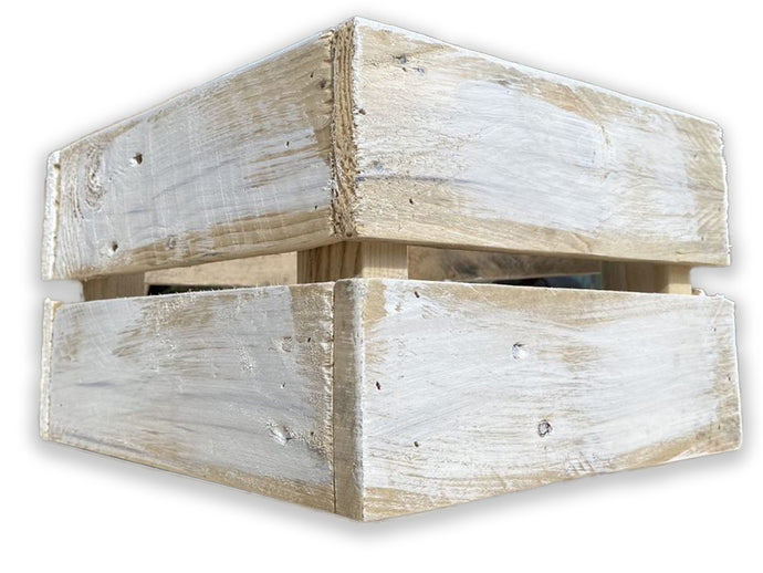 Rectangular Crate / Planter - Whitewash - Choose From 16 Sizes