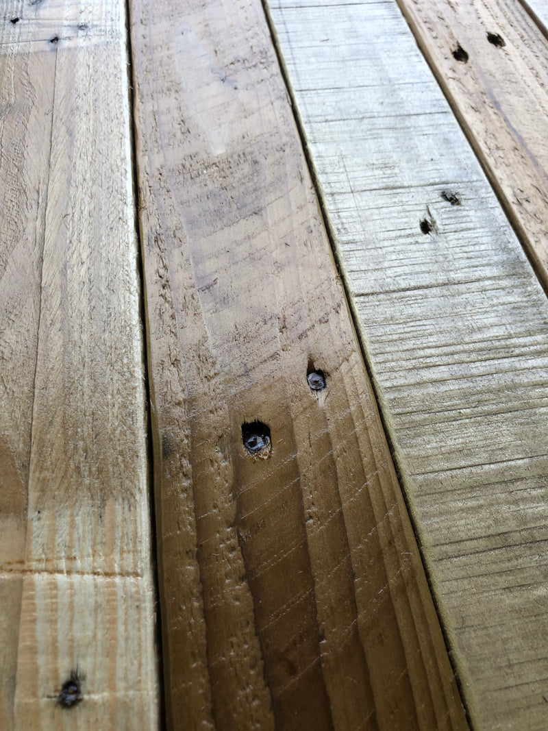 Load image into Gallery viewer, Varnished Rustic Pallet Wood Cladding - Free Sample
