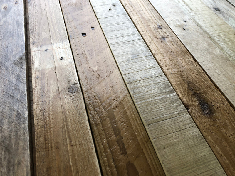 Load image into Gallery viewer, Varnished Rustic Pallet Wood Cladding - Free Sample
