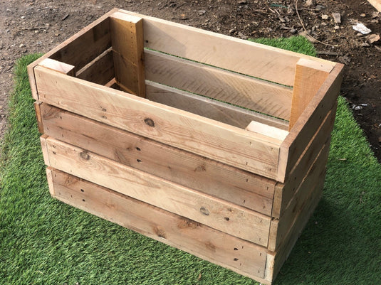 Rustic Direct Rectangular Wood Crate 4 Tier 40cm x 30cm