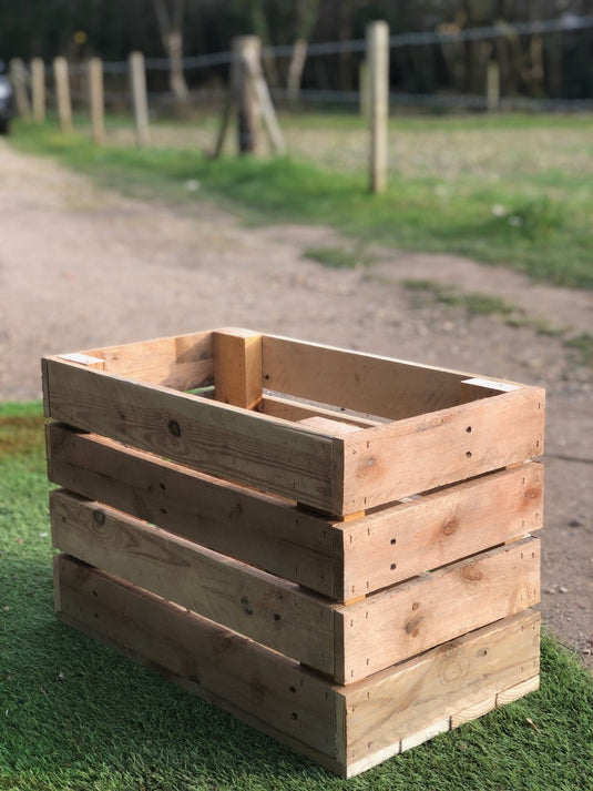 Rustic Direct Rectangular Wood Crate 4 Tier 40cm x 30cm