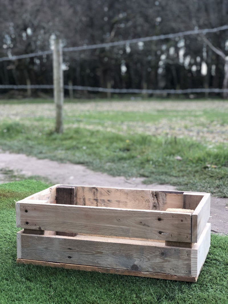 Load image into Gallery viewer, Rustic Direct Rectangular Eco Wood Crate 2 Tier 40cm x 30cm
