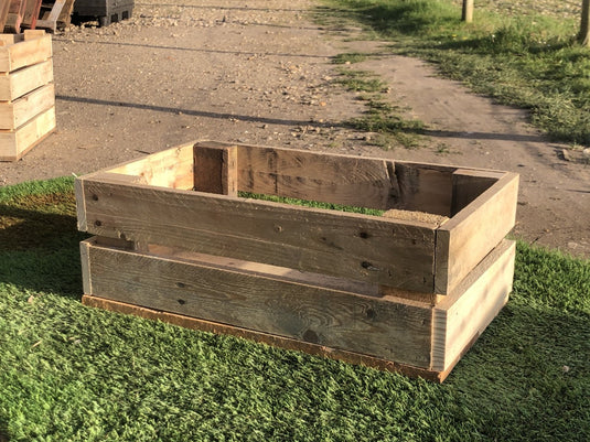 Rustic Direct Rectangular Eco Wood Crate 2 Tier 40cm x 30cm