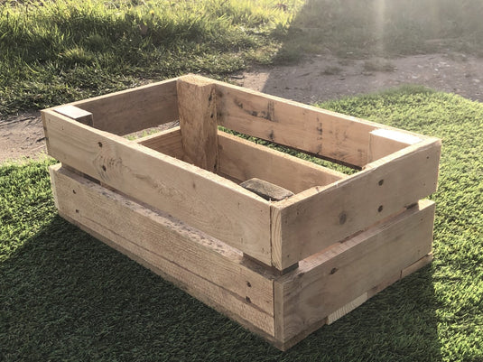 Rustic Direct Rectangular Eco Wood Crate 2 Tier 40cm x 30cm