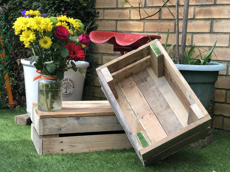 Load image into Gallery viewer, Rustic Direct Rectangular Eco Wood Crate 2 Tier 40cm x 30cm
