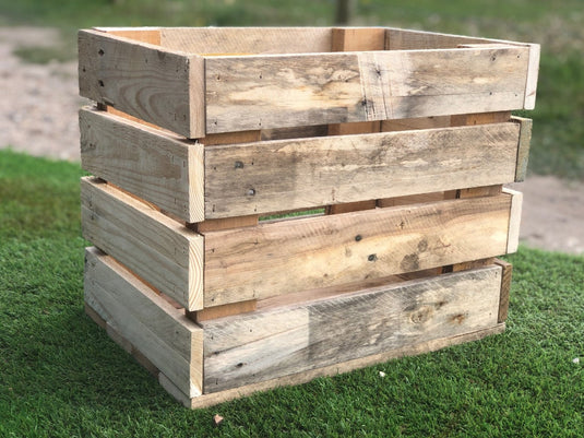 Rustic Direct Handcrafted Pallet Board Crate - 4 Tier - 50cm x 30cm